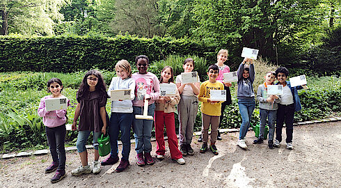 Alle beteiligten Kinder der Kerchensteiner-Grundschule (Foto Lars Grünhagel-Schumacher) 
