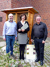 v.l.n.r. Thomas Krieger, Sophie Fredenhagen, Peter Hornberger (Foto Gisela Baudy)