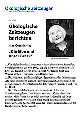 Beispiel eines Bewerberplakates. Hier mit dem Projekt Ökologische Zeitzeugen" von Ilse Schulz, der ältesten Teilnehmerin unter den Bewerbern