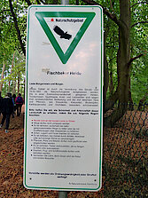 Schild Naturschutzgebiet Fischbeker Heide (Foto Gisela Baudy)