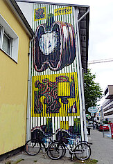 Bild 13: Malerei mit Gemüsemotiv in der Julius-Ludowieg-Straße 34 (Foto Gisela Baudy)