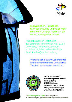 11 IN VIA Hamburg e.V. – Projekt Nachhaltige Manufaktur – Reduce, Reuse, Upcycle