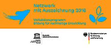 Logo Weltaktionsprogramm Bildung für nachhaltige Entwicklung (WAP) für Netzwerk mit Auszeichnung 2016