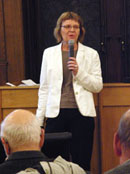 Prof. Heinke Schlünzen beim Vortrag (Foto Gisela Baudy)