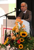 Professor Mojib Latif beim Vortrag (Foto Claudia Uhlenbrock)