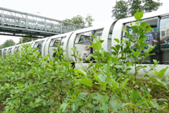 Monorail während der Fahrt (Foto Gisela Baudy, 15.08.13)